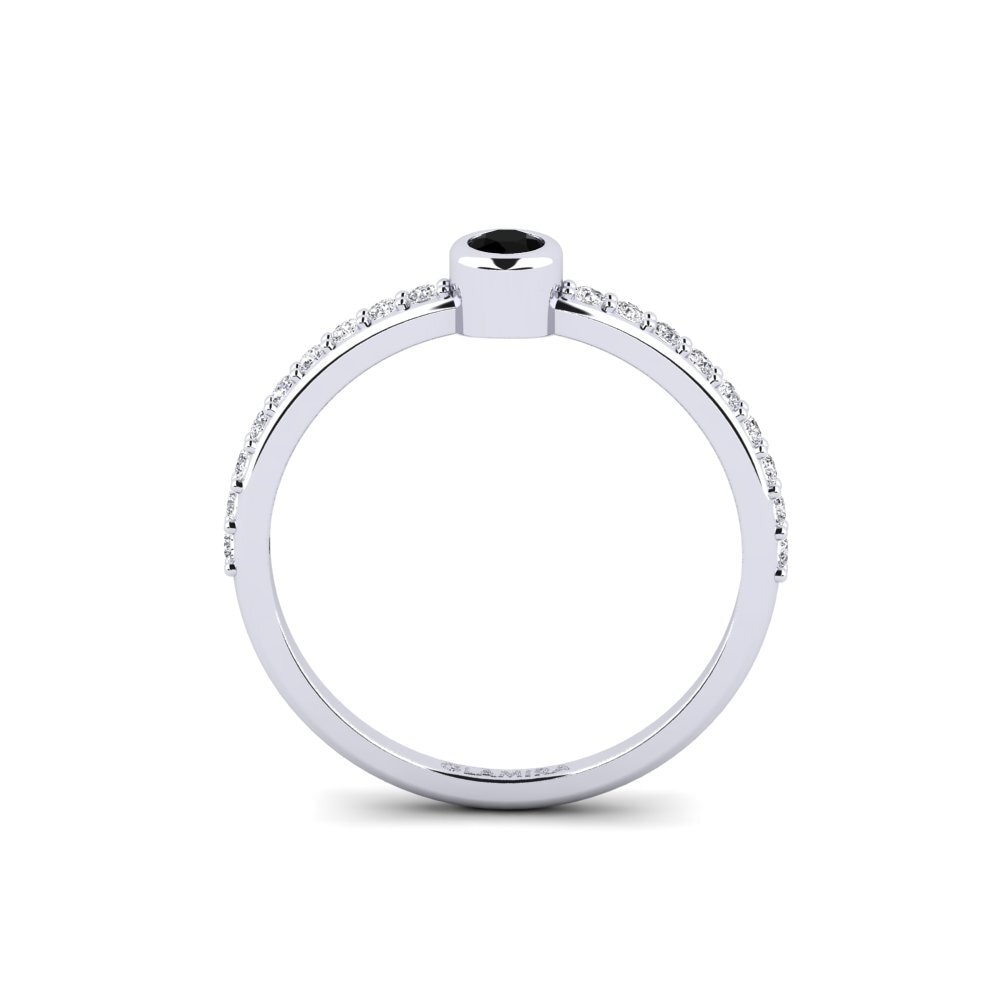 Black Sapphire Engagement Ring Tijola