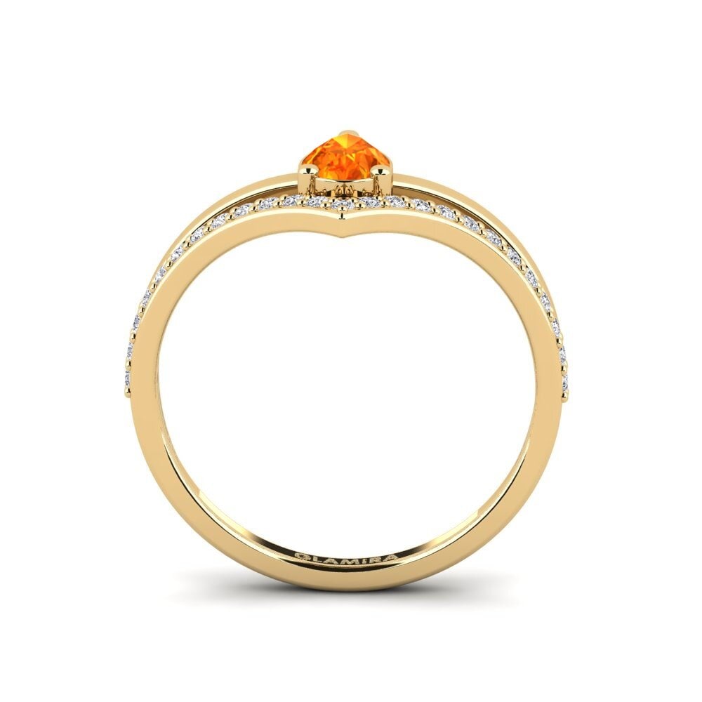 Orangefarbener Saphir Ring Villaharta