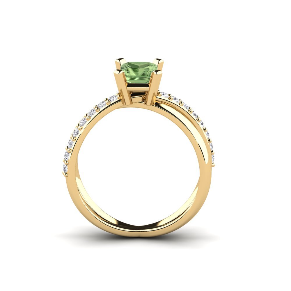 Princesa Zafiro Verde Anillo Voiron