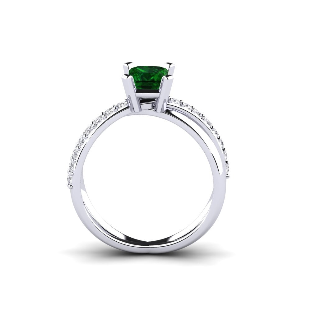 950 Palladium Tsavorite Ring Voiron