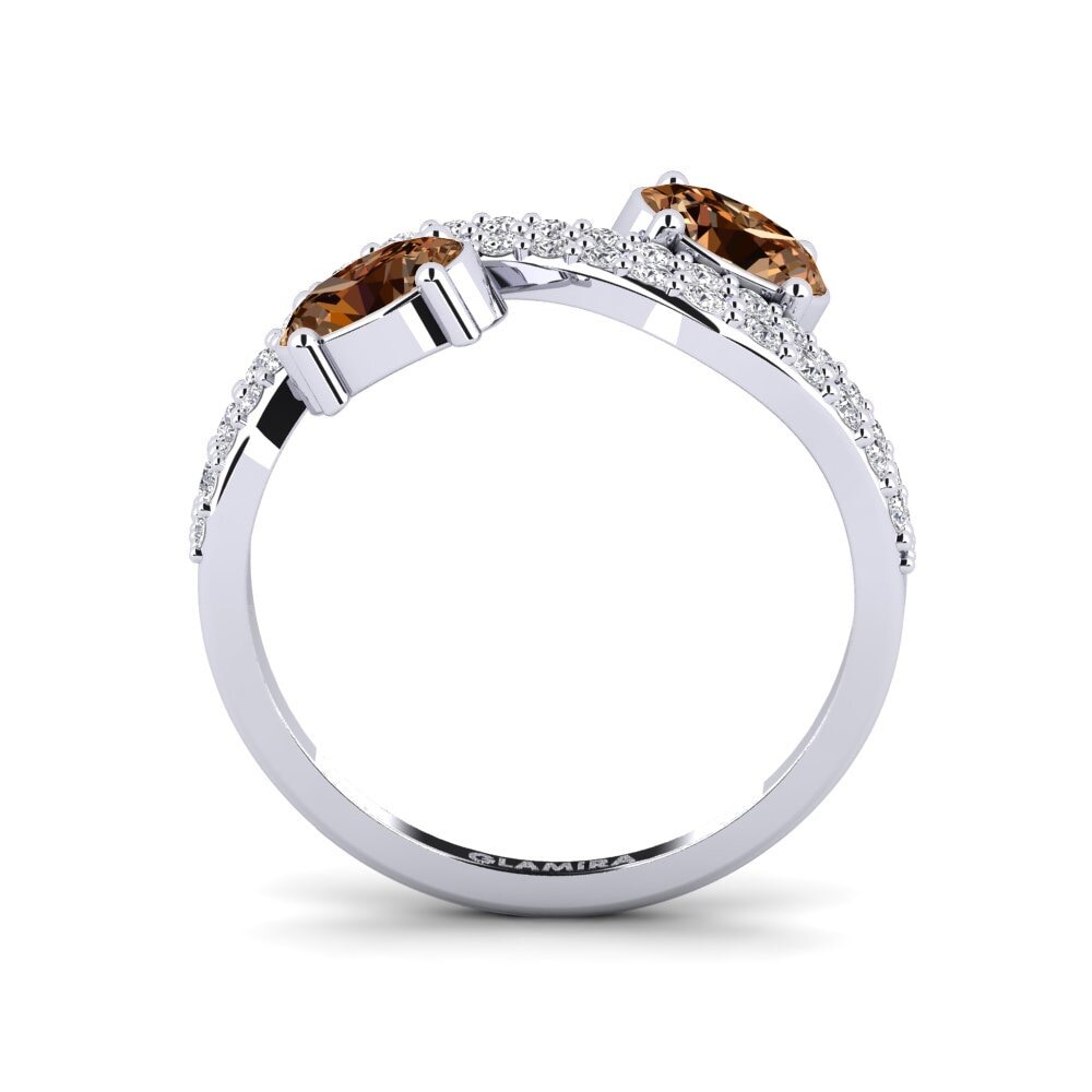 Diamante café Anillo Halavra