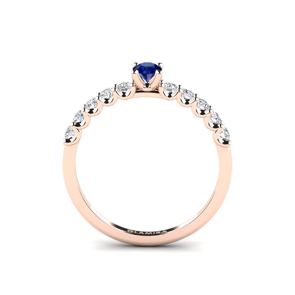 14ct Rose Gold Sapphire Engagement Ring Institutionalize
