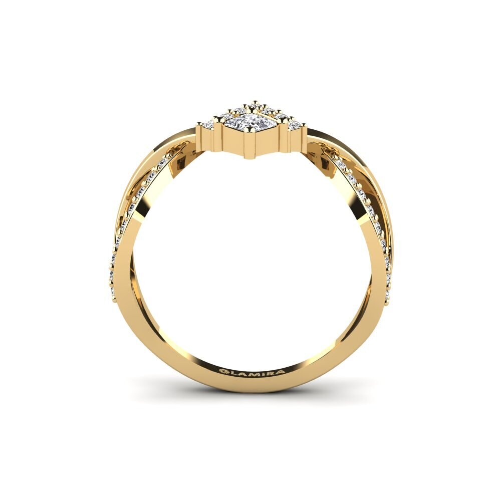 14ct Yellow Gold Moissanite Ring Kalavros