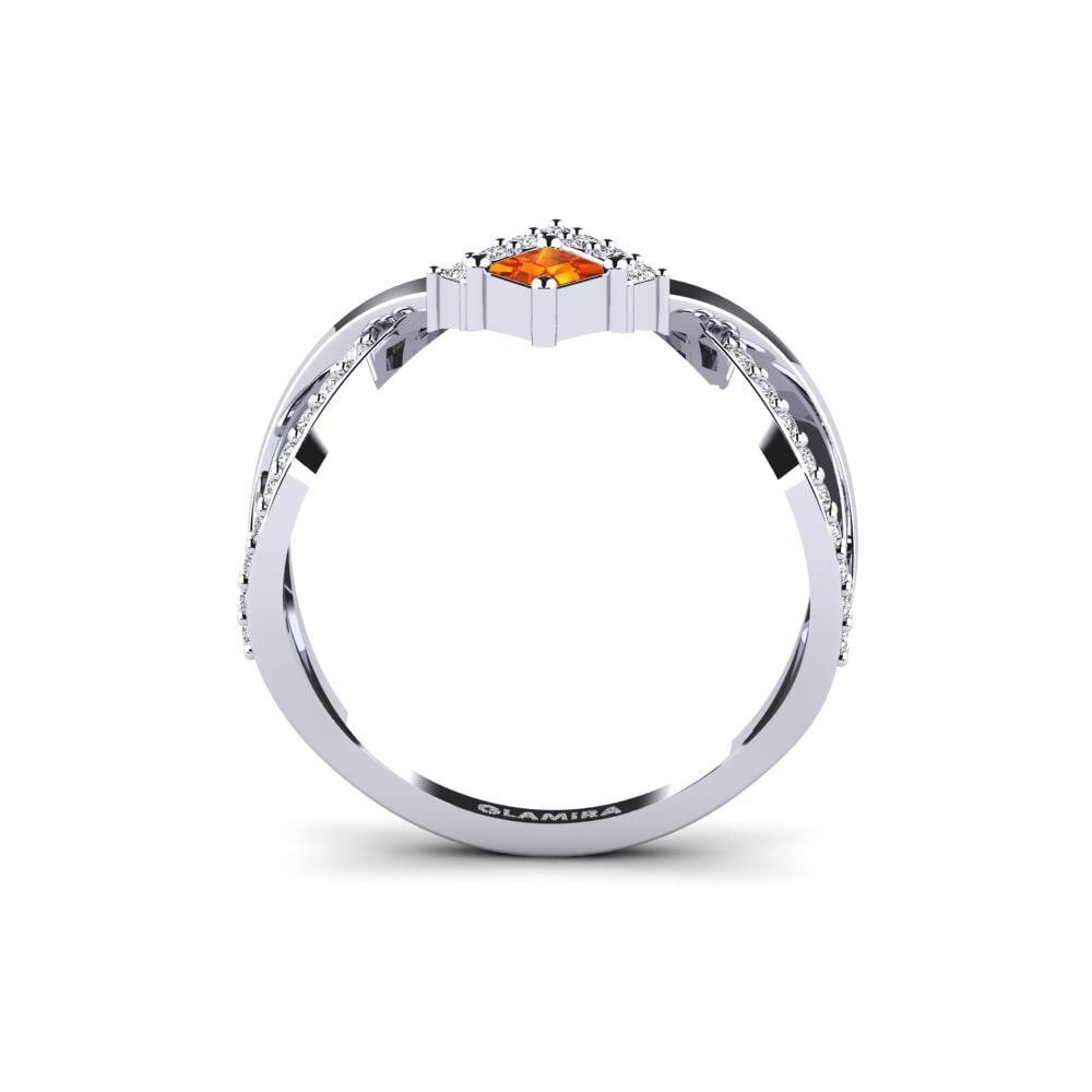 Orangefarbener Saphir Ring Kalavros