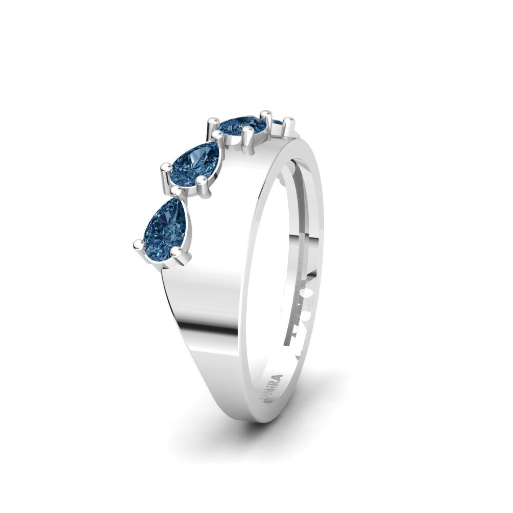 Diamant Bleu Alliance pour femme Kasos