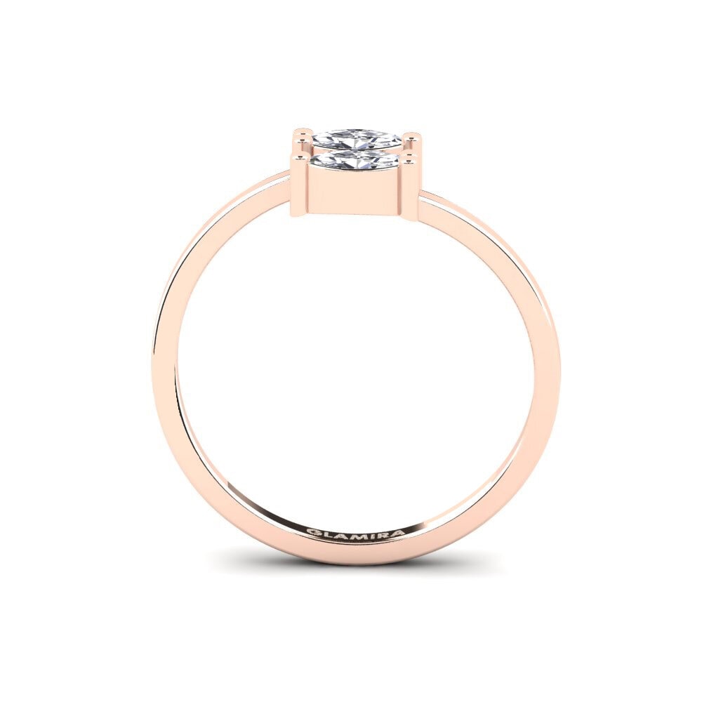 14ct Rose Gold Engagement Ring Mireinio