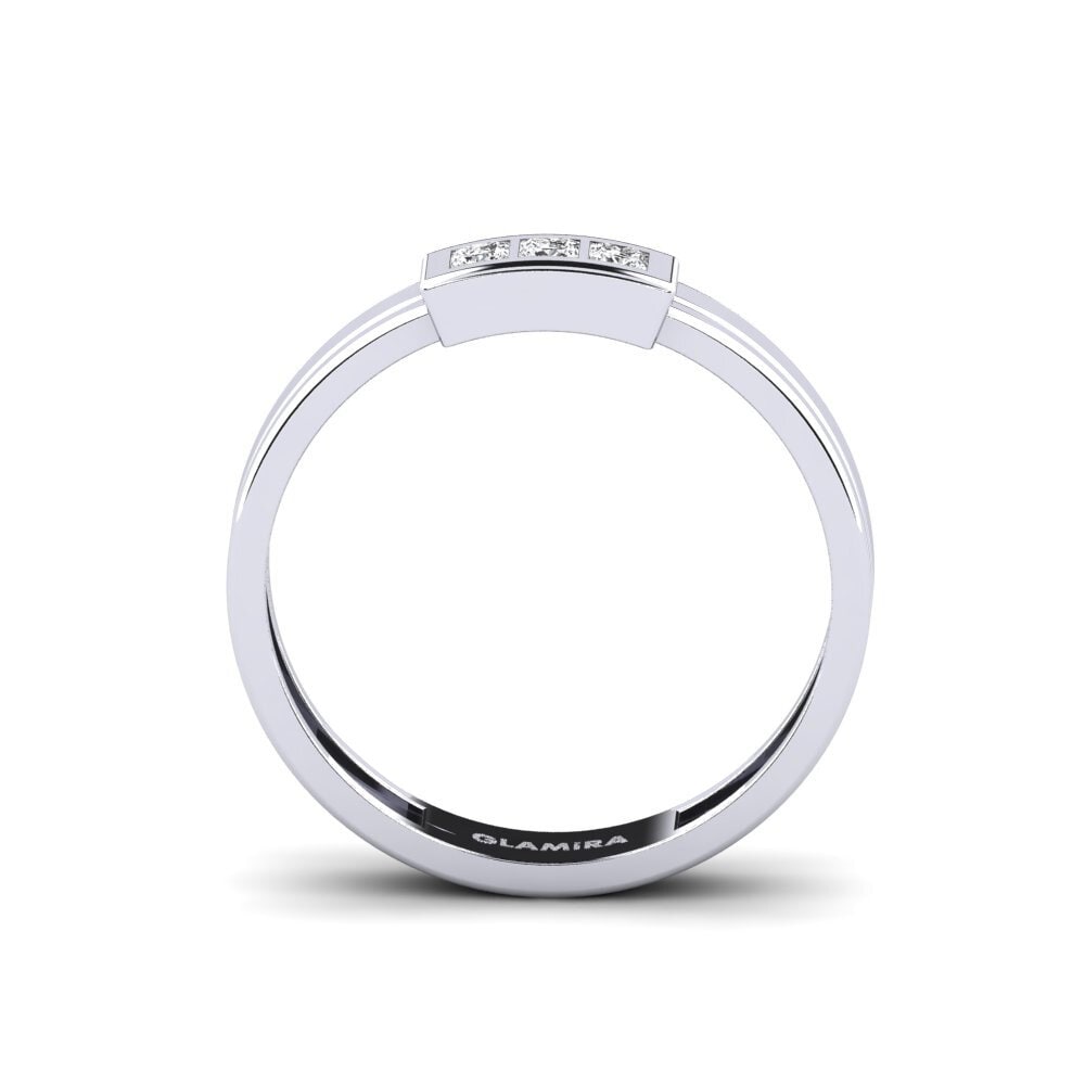 Zafiro blanco Anillo de compromiso Perception