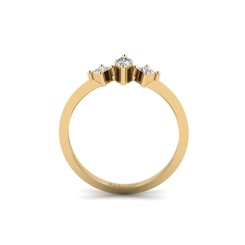 14ct Yellow Gold Engagement Ring Poza