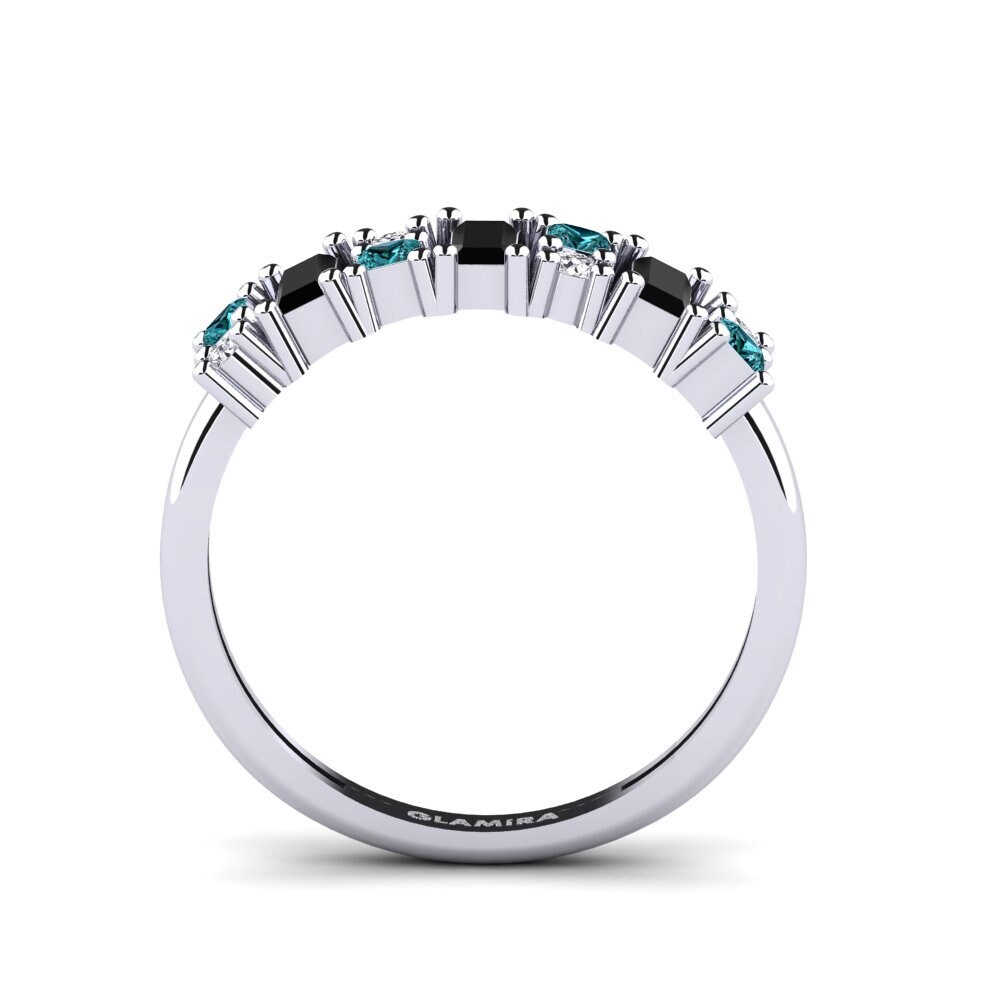 Zafiro negro Anillo Presume