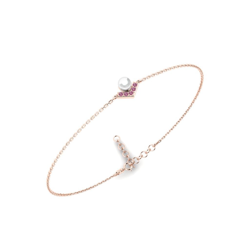 Rotgold 585 Rhodolit-Granat Damen armband Saucejo
