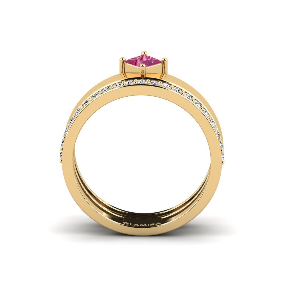 Rosa Turmalin Ring Petitfleur