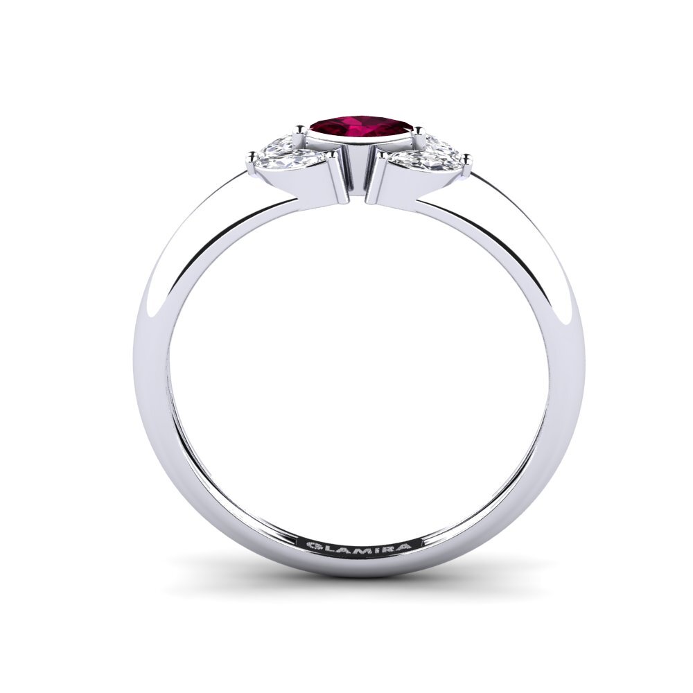 Rhodolite Garnet Engagement Ring Rationality