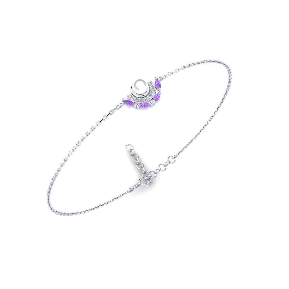 950 Platinum Amethyst Women's Bracelet Regional
