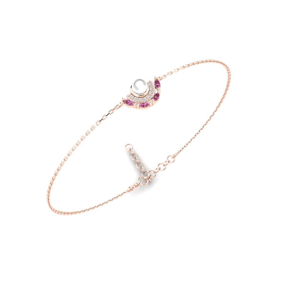 Rotgold 585 Rhodolit-Granat Damen armband Regional
