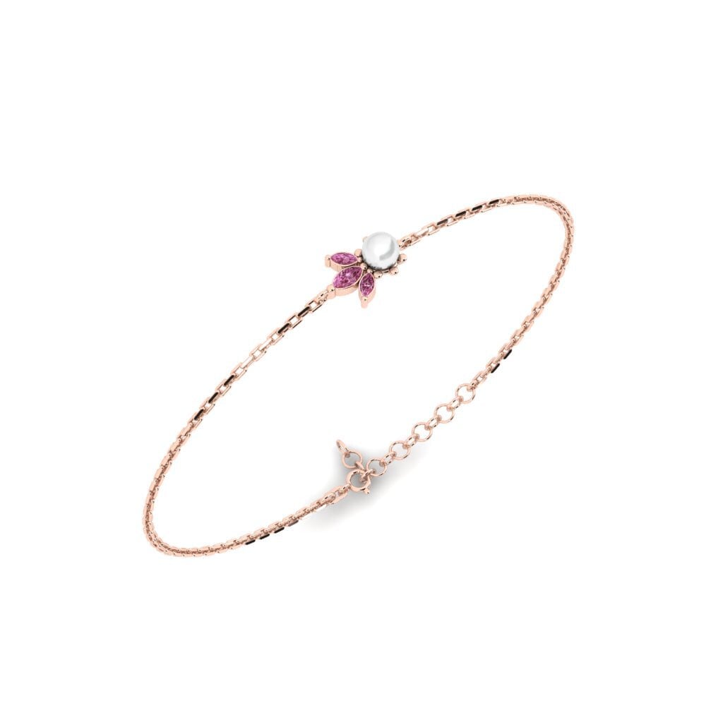 Rotgold 585 Rhodolit-Granat Damen armband Residential