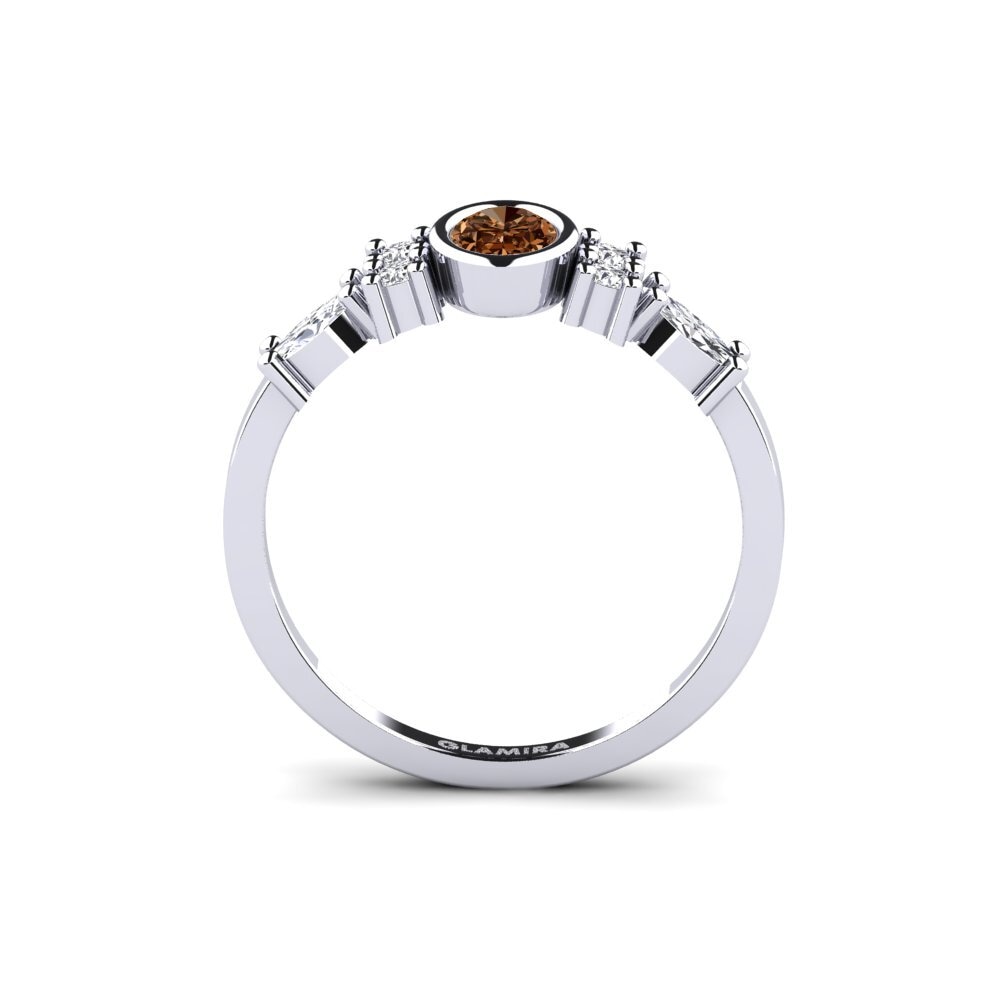 Brown Diamond Engagement Ring Revealing