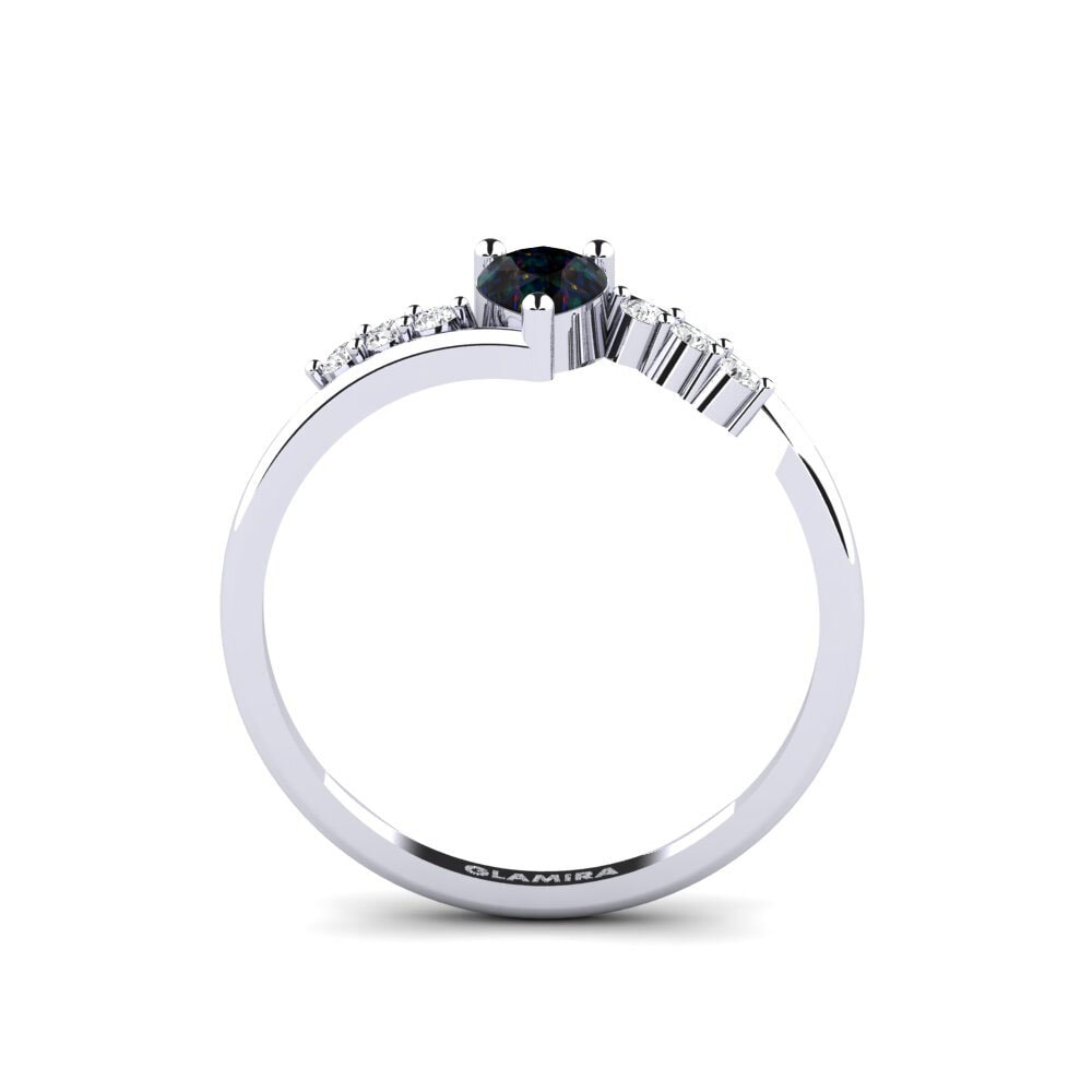 Black Opal Engagement Ring Revealingly
