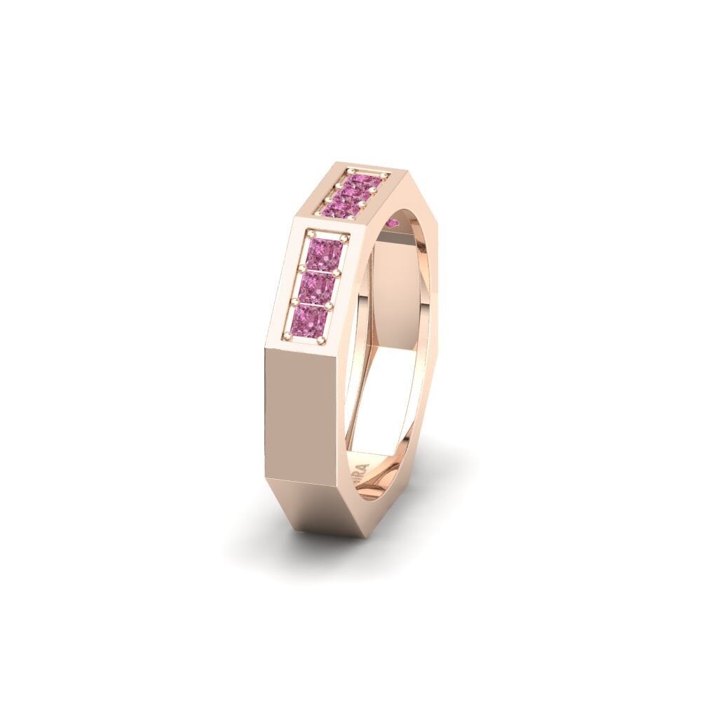 Or rose 585 Grenat de Rhodolite Alliance pour femme Rodhou