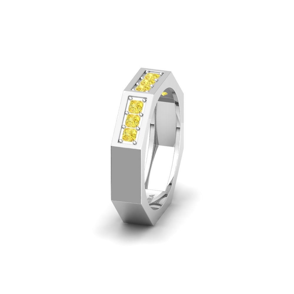 Saphir Jaune Alliance pour femme Rodhou