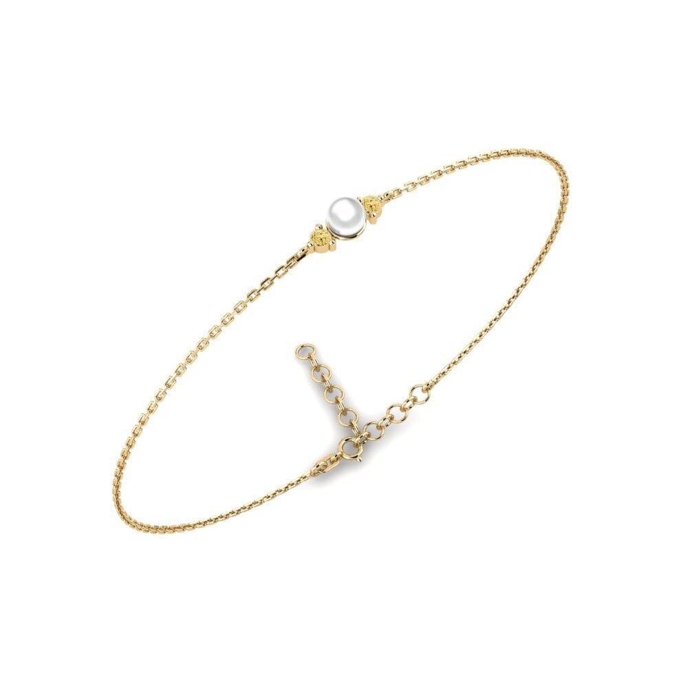 14ct Yellow Gold Yellow Diamond Women's Bracelet Ronquillo