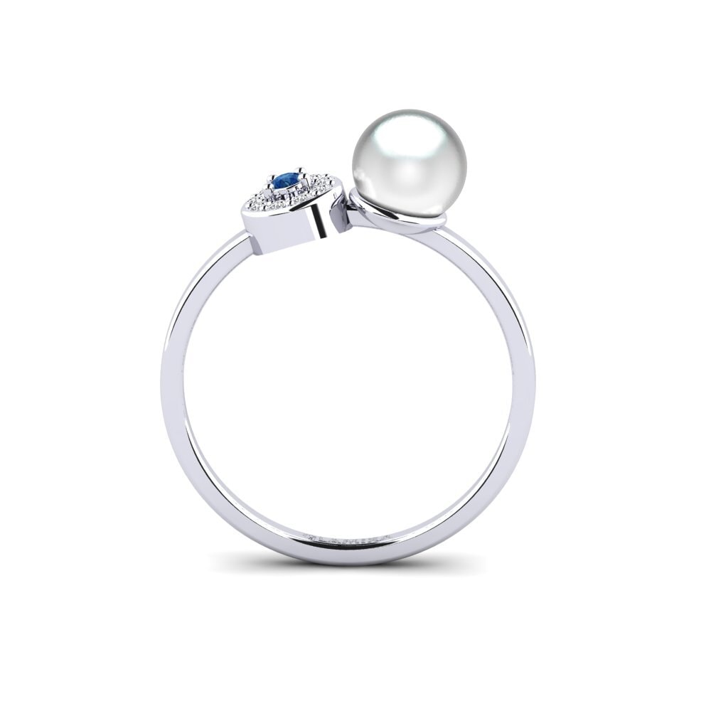 Zircônia azul escuro Anel Slub