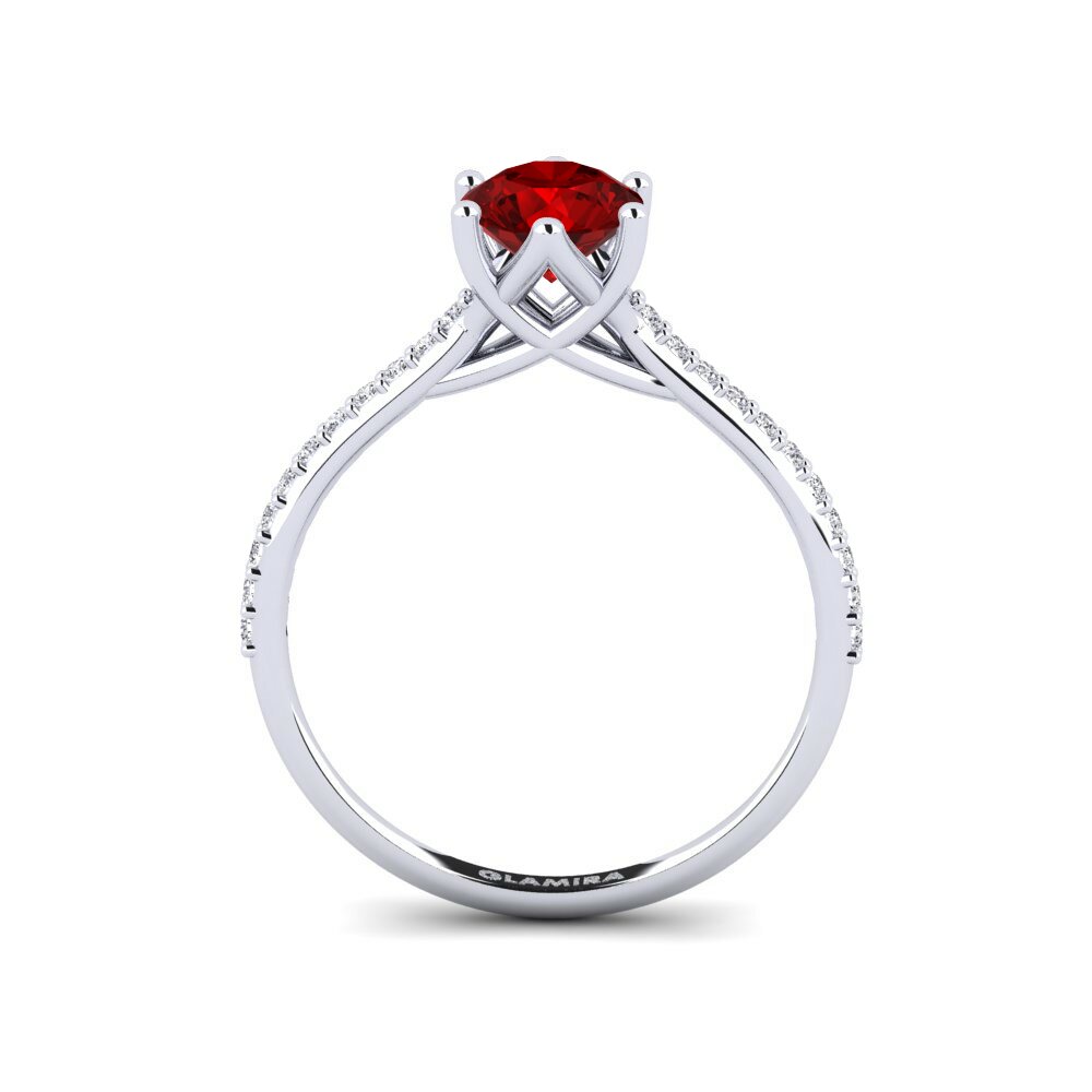 Ruby (Lab Created) Engagement Ring Villeparis