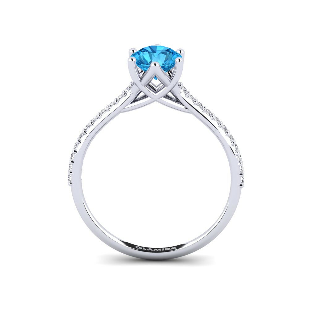 Blue Topaz Engagement Ring Villeparis