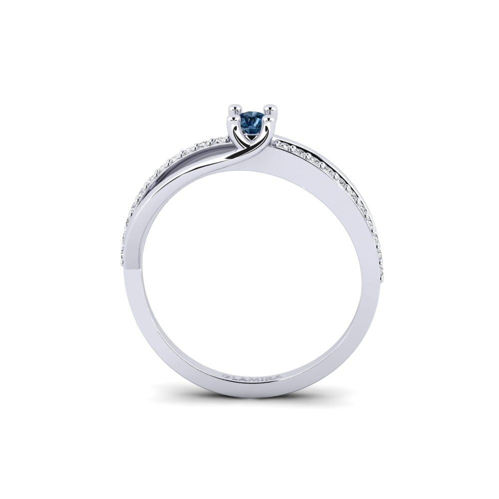 Diamante Azul Anel de Noivado Zamora