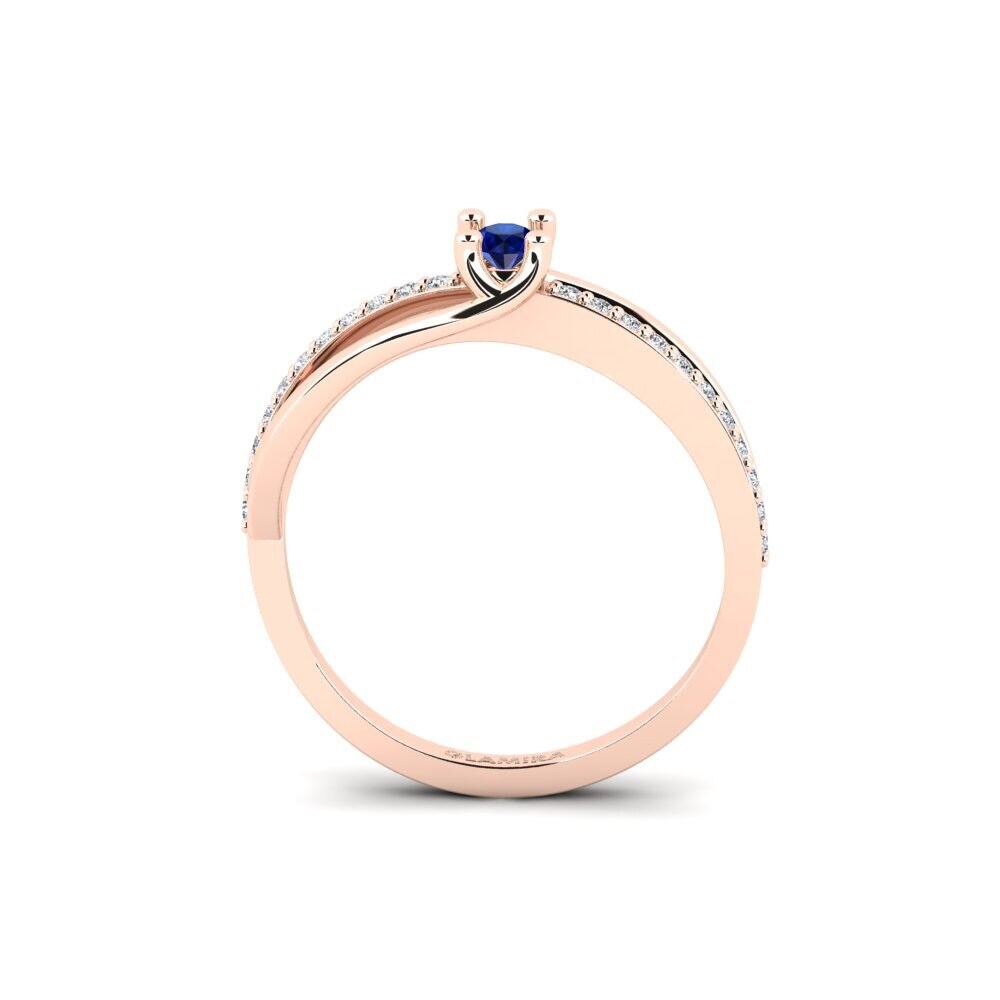 14ct Rose Gold Sapphire Engagement Ring Zamora
