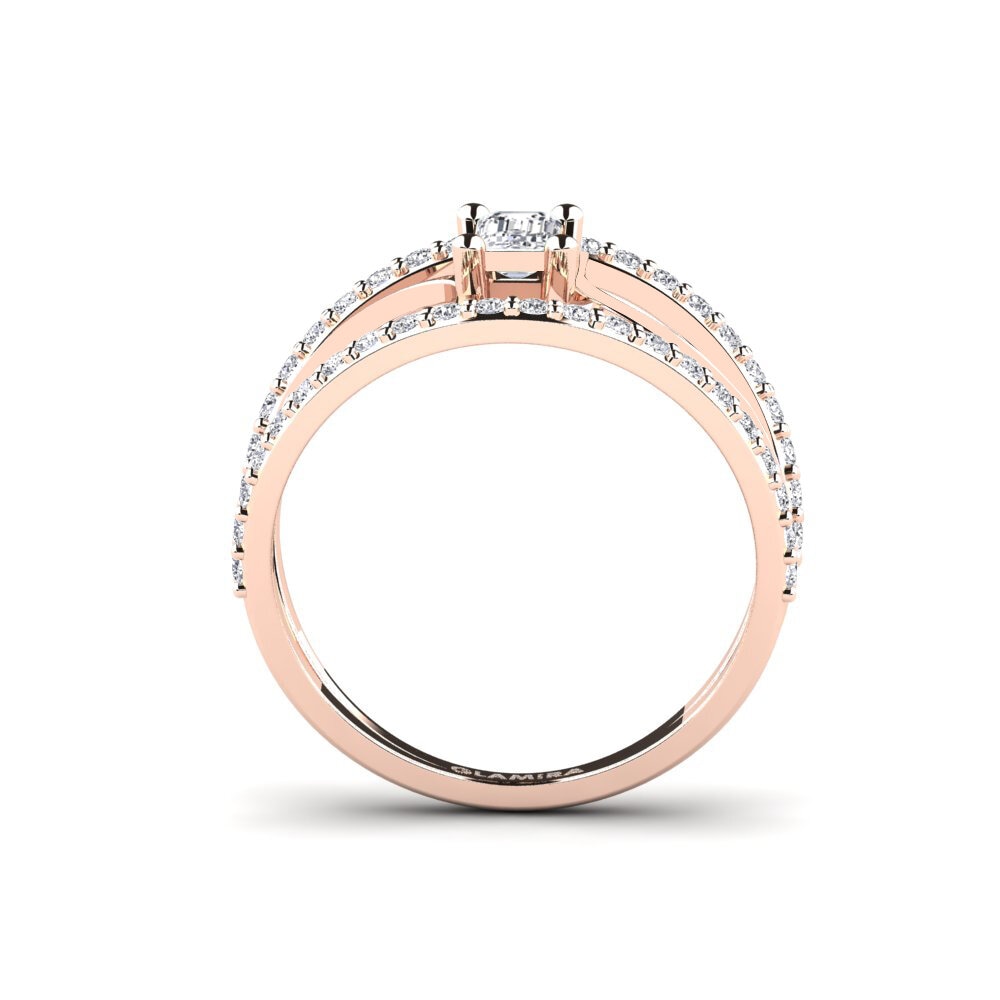 14K Rood Goud Smaragd Ringen Bourges