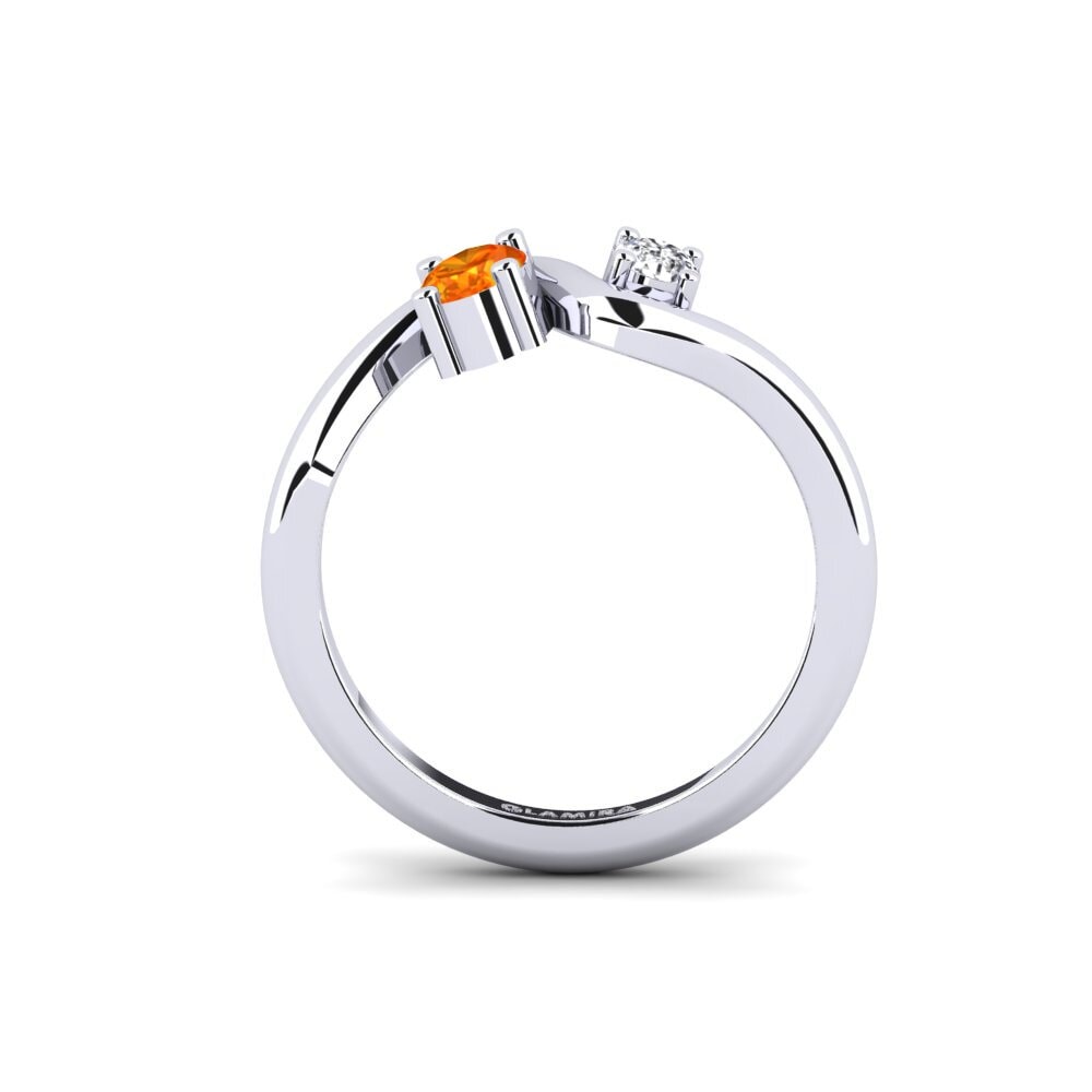 Orangefarbener Saphir Ring Sujuv