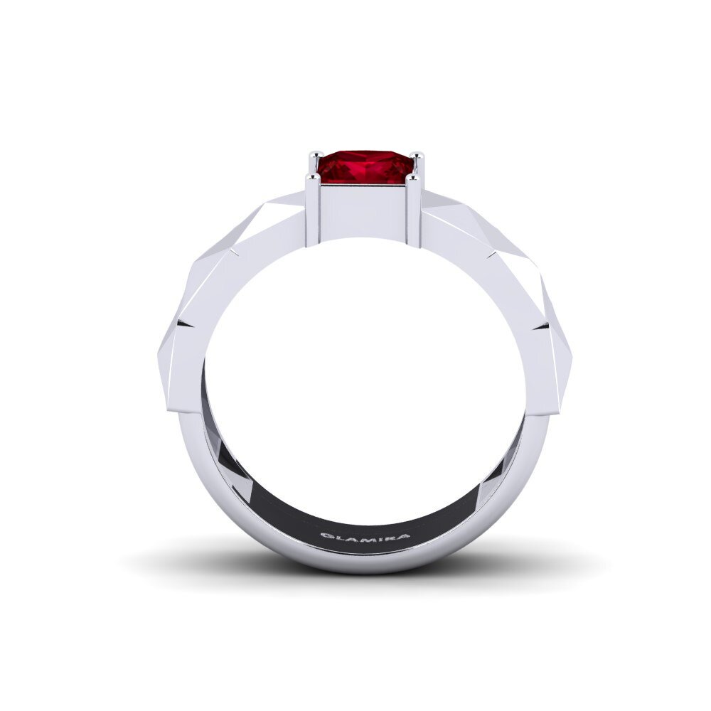 Red Zirconia Engagement Ring Sziv