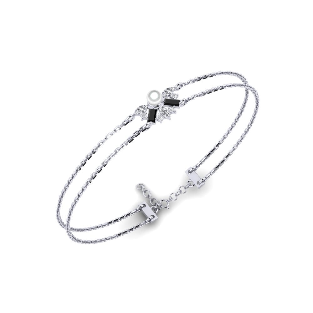 950 Platinum Black Diamond Women's Bracelet Trouville