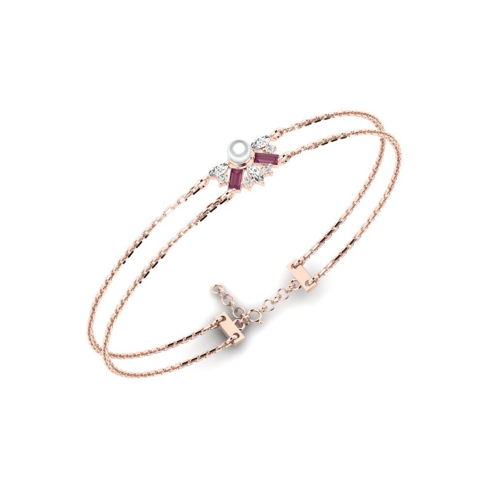 Rotgold 585 Rhodolit-Granat Damen armband Trouville