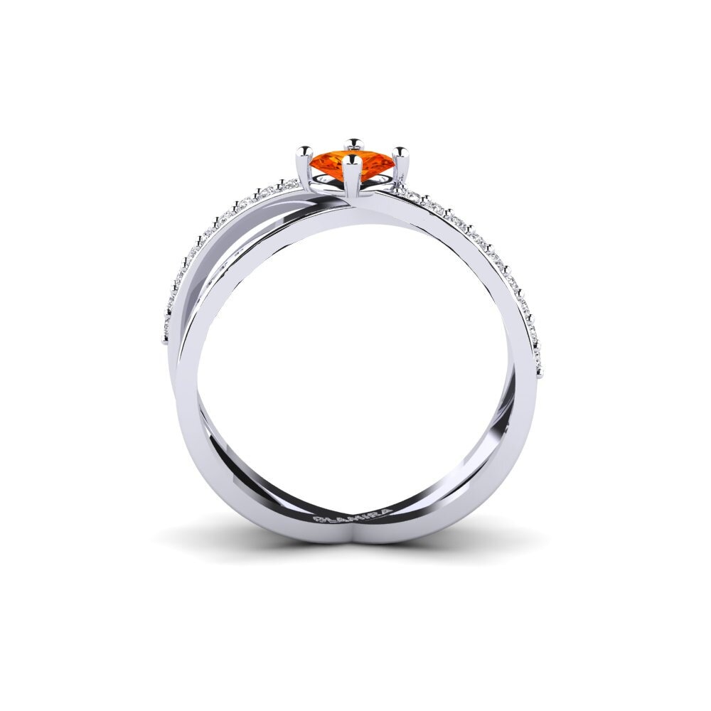 Orangefarbener Saphir Ring Unmotivated