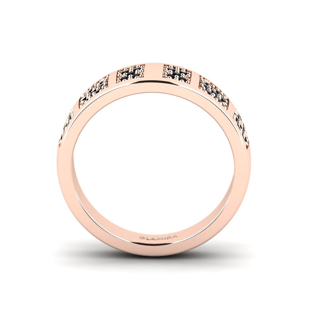 18ct Rose Gold Black Diamond Ring Able