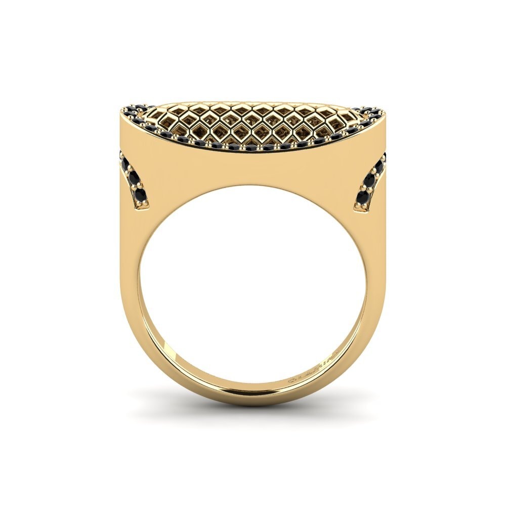 Zafiro negro Anillo Aism