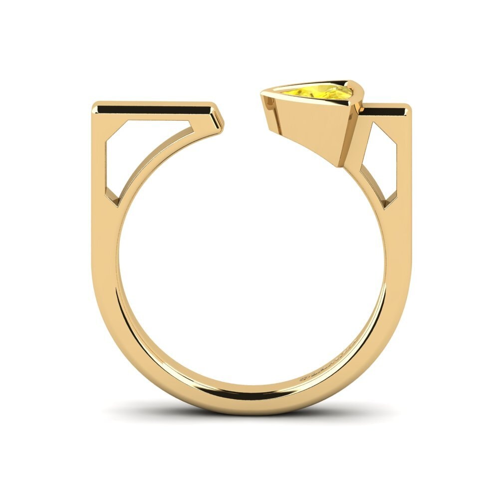 Zafiro amarillo Anillo Asolfi