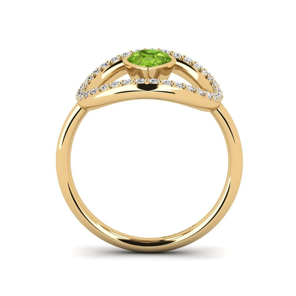 Tropfen Peridot Ring Badek