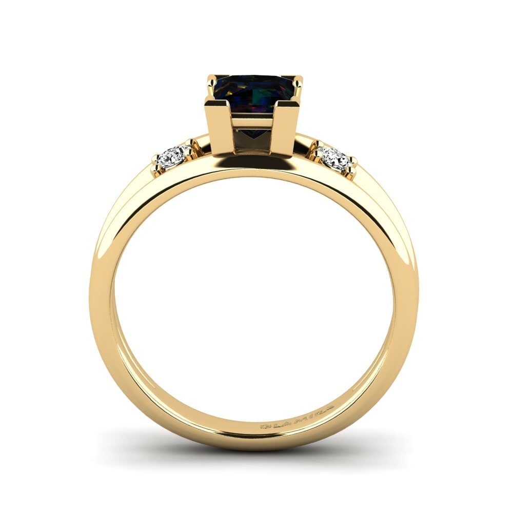 Black Opal Engagement Ring Bron
