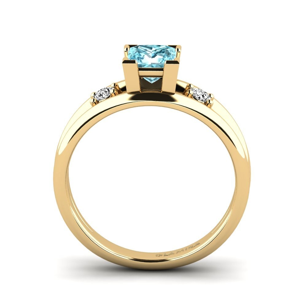 Blue Zircon Engagement Ring Bron