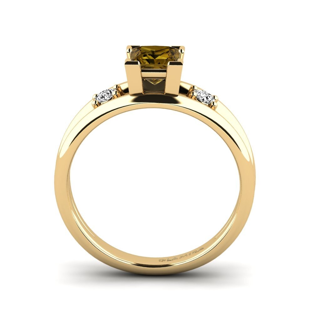 Brown Zircon Engagement Ring Bron