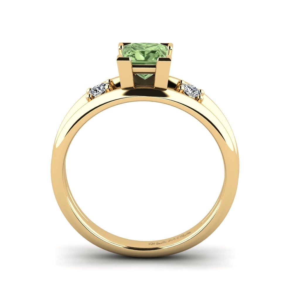 Green Sapphire Engagement Ring Bron