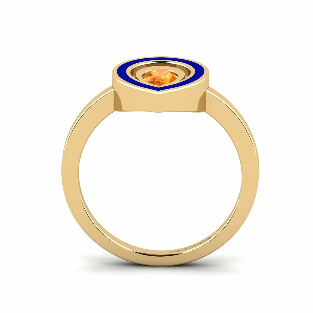 Saphir orange Bague Cabal