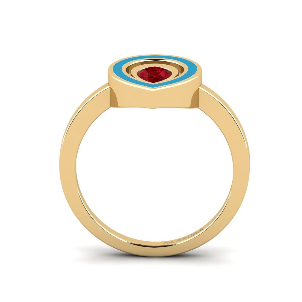 Roter Zirkonia Ring Cabal
