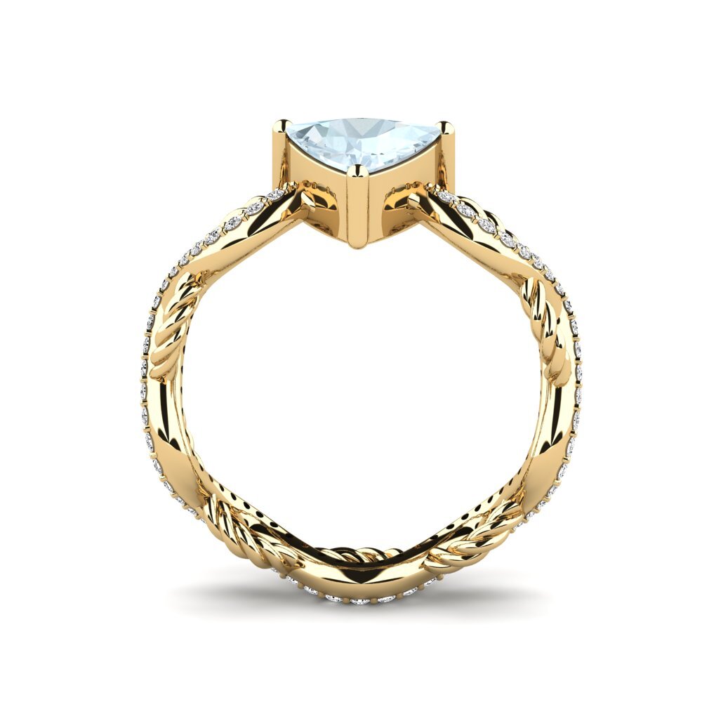 Trillion Aquamarine Engagement Ring Creably