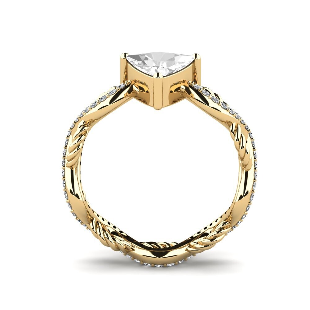 Trillion White Topaz Engagement Ring Creably