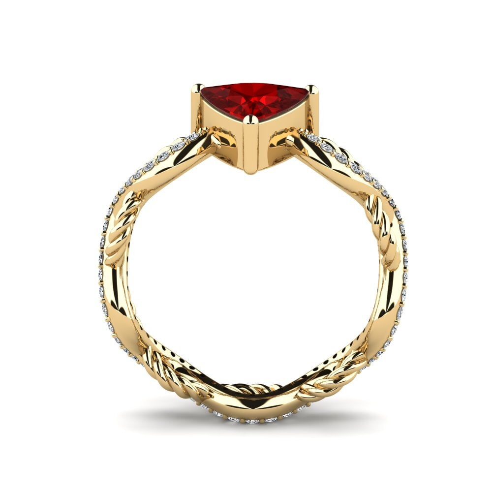 Ruby (Lab Created) Engagement Ring Creably