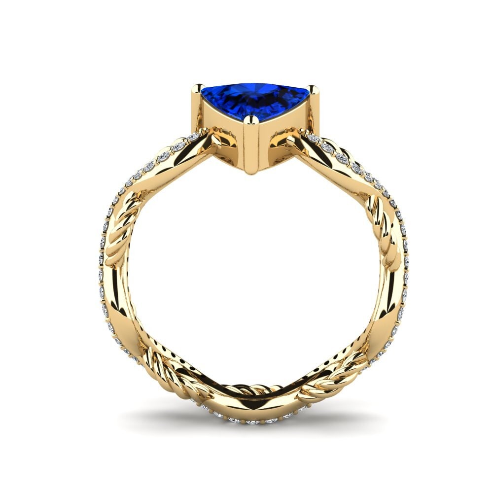 Sapphire (Lab Created) Engagement Ring Creably