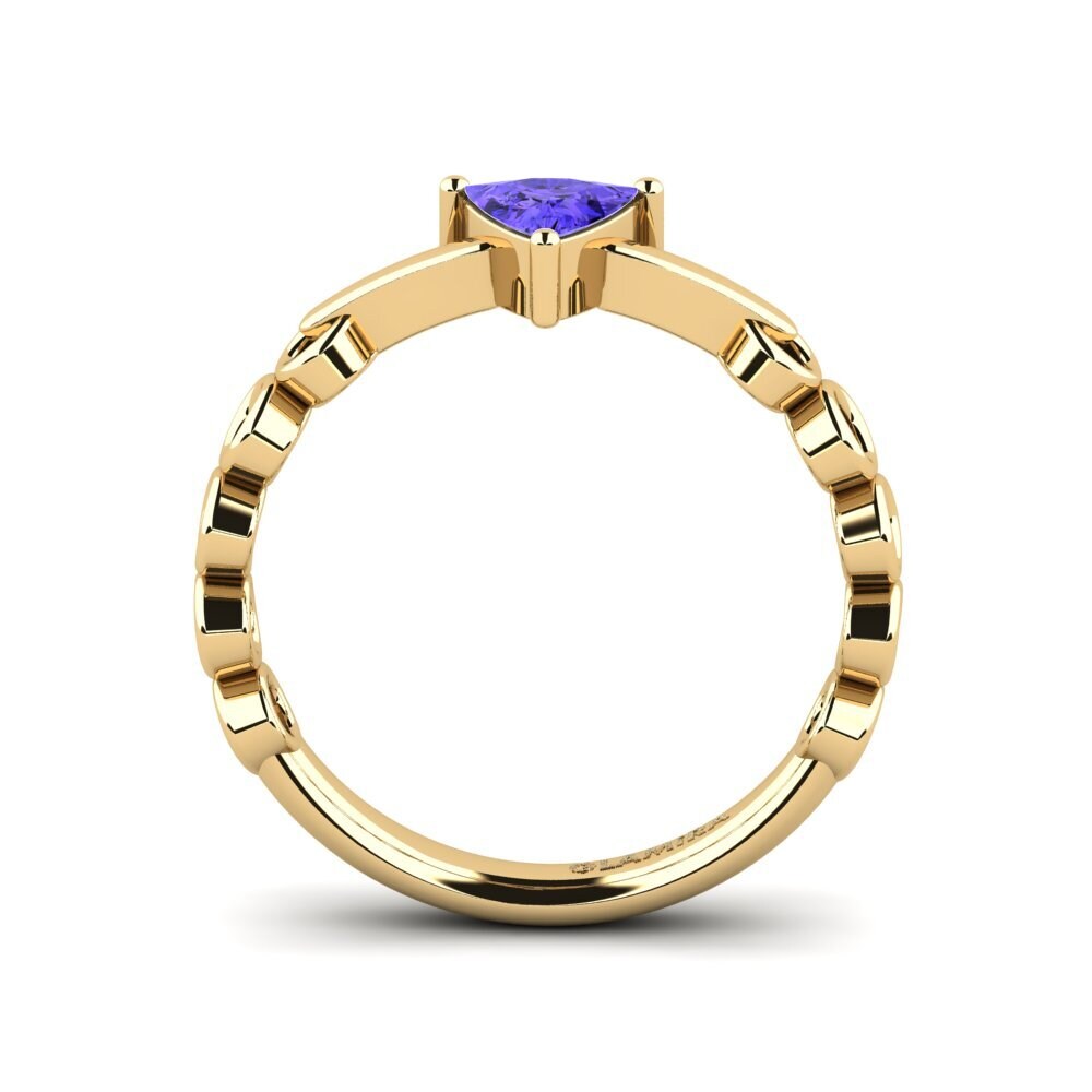 Trillion Tanzanite Engagement Ring Gaque